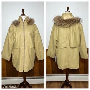 Amazing New Fashion Elements Leather Anorak Coat!
